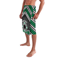 Personalised Aotearoa Niho Taniwha Motif Lavalava Green Style LT9 - Polynesian Pride