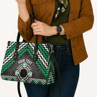 Personalised Aotearoa Niho Taniwha Motif Leather Bag Green Style - Polynesian Pride