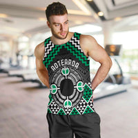 Personalised Aotearoa Niho Taniwha Motif Men Tank Top Green Style LT9 Green - Polynesian Pride