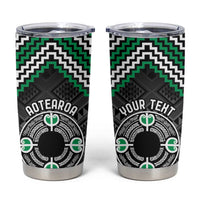 Personalised Aotearoa Niho Taniwha Motif Tumbler Cup Green Style LT9 Green - Polynesian Pride