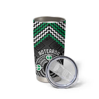 Personalised Aotearoa Niho Taniwha Motif Tumbler Cup Green Style LT9 - Polynesian Pride