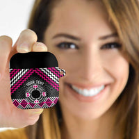 Personalised Aotearoa Niho Taniwha Motif AirPods Case Pink Style LT9 Pink - Polynesian Pride