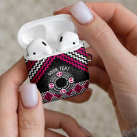 Personalised Aotearoa Niho Taniwha Motif AirPods Case Pink Style LT9 - Polynesian Pride