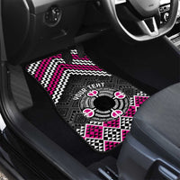 Personalised Aotearoa Niho Taniwha Motif Car Mats Pink Style LT9 - Polynesian Pride