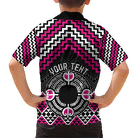 Personalised Aotearoa Niho Taniwha Motif Hawaiian Shirt Pink Style LT9 - Polynesian Pride