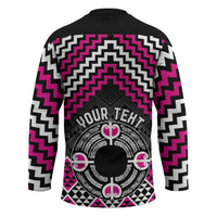 Personalised Aotearoa Niho Taniwha Motif Hockey Jersey Pink Style LT9 - Polynesian Pride