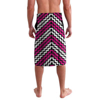 Personalised Aotearoa Niho Taniwha Motif Lavalava Pink Style LT9 - Polynesian Pride