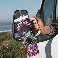 Personalised Aotearoa Niho Taniwha Motif Tumbler With Handle Pink Style LT9 - Polynesian Pride