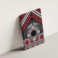 Personalised Aotearoa Niho Taniwha Motif Canvas Wall Art Red Style LT9 - Polynesian Pride