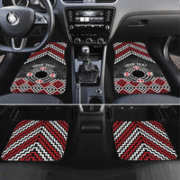 Personalised Aotearoa Niho Taniwha Motif Car Mats Red Style LT9 Set 4pcs Red - Polynesian Pride