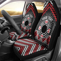 Personalised Aotearoa Niho Taniwha Motif Car Seat Cover Red Style