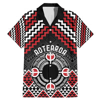 Personalised Aotearoa Niho Taniwha Motif Family Matching Mermaid Dress and Hawaiian Shirt Red Style