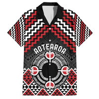 Personalised Aotearoa Niho Taniwha Motif Hawaiian Shirt Red Style LT9 Red - Polynesian Pride
