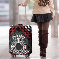 Personalised Aotearoa Niho Taniwha Motif Luggage Cover Red Style
