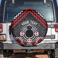 Personalised Aotearoa Niho Taniwha Motif Spare Tire Cover Red Style LT9 Red - Polynesian Pride
