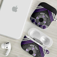 Personalised Aotearoa Niho Taniwha Motif AirPods Case Violet Style LT9 - Polynesian Pride