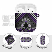 Personalised Aotearoa Niho Taniwha Motif AirPods Case Violet Style LT9 - Polynesian Pride