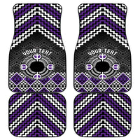 Personalised Aotearoa Niho Taniwha Motif Car Mats Violet Style LT9 - Polynesian Pride