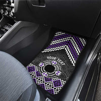 Personalised Aotearoa Niho Taniwha Motif Car Mats Violet Style LT9 - Polynesian Pride