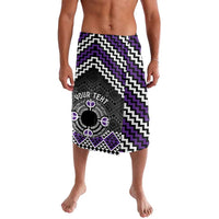 Personalised Aotearoa Niho Taniwha Motif Lavalava Violet Style LT9 Violet - Polynesian Pride