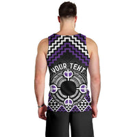 Personalised Aotearoa Niho Taniwha Motif Men Tank Top Violet Style LT9 - Polynesian Pride