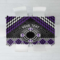 Personalised Aotearoa Niho Taniwha Motif Tablecloth Violet Style LT9 Violet - Polynesian Pride