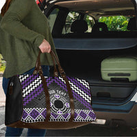 Personalised Aotearoa Niho Taniwha Motif Travel Bag Violet Style - Polynesian Pride