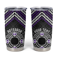 Personalised Aotearoa Niho Taniwha Motif Tumbler Cup Violet Style LT9 Violet - Polynesian Pride