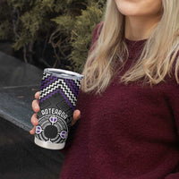 Personalised Aotearoa Niho Taniwha Motif Tumbler Cup Violet Style LT9 - Polynesian Pride