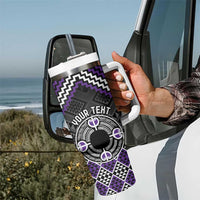 Personalised Aotearoa Niho Taniwha Motif Tumbler With Handle Violet Style LT9 - Polynesian Pride