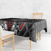 Black Aotearoa Taniko Motif Tablecloth Vintage Maori New Zealand Tribal Art Pattern LT9 - Polynesian Pride