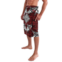 Red Aotearoa Tanilo Motif Lavalava Vintage Maori New Zealand Tribal Art Pattern LT9 - Polynesian Pride