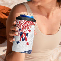 Kingdom of Uvea 1842-1860 Personalized 4 in 1 Can Cooler Tumbler Wallis and Futuna Polynesian Tribal Pattern