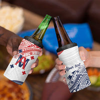 Kingdom of Uvea 1842-1860 Personalized 4 in 1 Can Cooler Tumbler Wallis and Futuna Polynesian Tribal Pattern