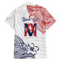 Kingdom of Uvea 1842-1860 Personalized Family Matching Off The Shoulder Long Sleeve Dress and Hawaiian Shirt Wallis and Futuna Polynesian Tribal Pattern