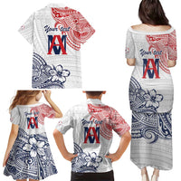 Kingdom of Uvea 1842-1860 Personalized Family Matching Puletasi and Hawaiian Shirt Wallis and Futuna Polynesian Tribal Pattern