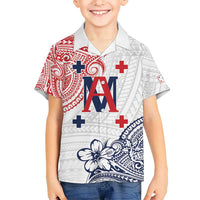 Kingdom of Uvea 1842-1860 Personalized Kid Hawaiian Shirt Wallis and Futuna Polynesian Tribal Pattern