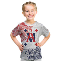 Kingdom of Uvea 1842-1860 Personalized Kid T Shirt Wallis and Futuna Polynesian Tribal Pattern LT9 White - Polynesian Pride