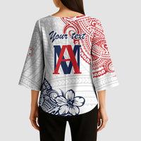 Kingdom of Uvea 1842-1860 Personalized Kimono Sleeve Blouse Wallis and Futuna Polynesian Tribal Pattern - Polynesian Pride