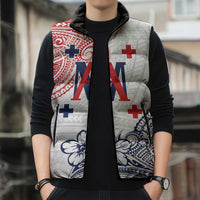Kingdom of Uvea 1842-1860 Personalized Sleeveless Puffer Jacket Wallis and Futuna Polynesian Tribal Pattern - Polynesian Pride