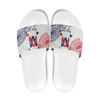 Kingdom of Uvea 1842-1860 Personalized Slide Sandals Wallis and Futuna Polynesian Tribal Pattern - Polynesian Pride