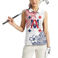 Kingdom of Uvea 1842-1860 Personalized Women Sleeveless Polo Shirt Wallis and Futuna Polynesian Tribal Pattern