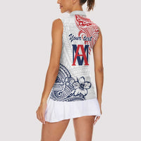 Kingdom of Uvea 1842-1860 Personalized Women Sleeveless Polo Shirt Wallis and Futuna Polynesian Tribal Pattern