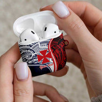 Kingdom of Uvea 1860-1886 Personalized AirPods Case Wallis and Futuna Polynesian Tribal Pattern LT9 - Polynesian Pride