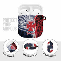 Kingdom of Uvea 1860-1886 Personalized AirPods Case Wallis and Futuna Polynesian Tribal Pattern LT9 - Polynesian Pride