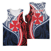 Kingdom of Uvea 1860-1886 Personalized Basketball Jersey Wallis and Futuna Polynesian Tribal Pattern - Polynesian Pride