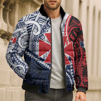 Kingdom of Uvea 1860-1886 Personalized Bomber Puffer Jacket Wallis and Futuna Polynesian Tribal Pattern - Polynesian Pride