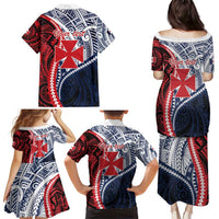 Kingdom of Uvea 1860-1886 Personalized Family Matching Puletasi and Hawaiian Shirt Wallis and Futuna Polynesian Tribal Pattern