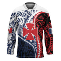 Kingdom of Uvea 1860-1886 Personalized Hockey Jersey Wallis and Futuna Polynesian Tribal Pattern LT9 Unisex Red - Polynesian Pride