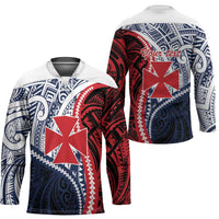Kingdom of Uvea 1860-1886 Personalized Hockey Jersey Wallis and Futuna Polynesian Tribal Pattern - Polynesian Pride